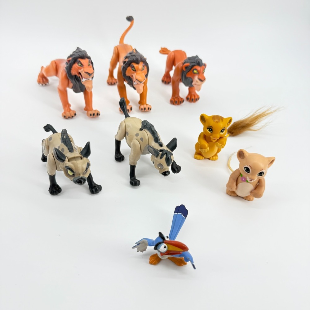 Lot of 8! Vintage 1990's Lion King Toys Vintage Disney Toys Figures